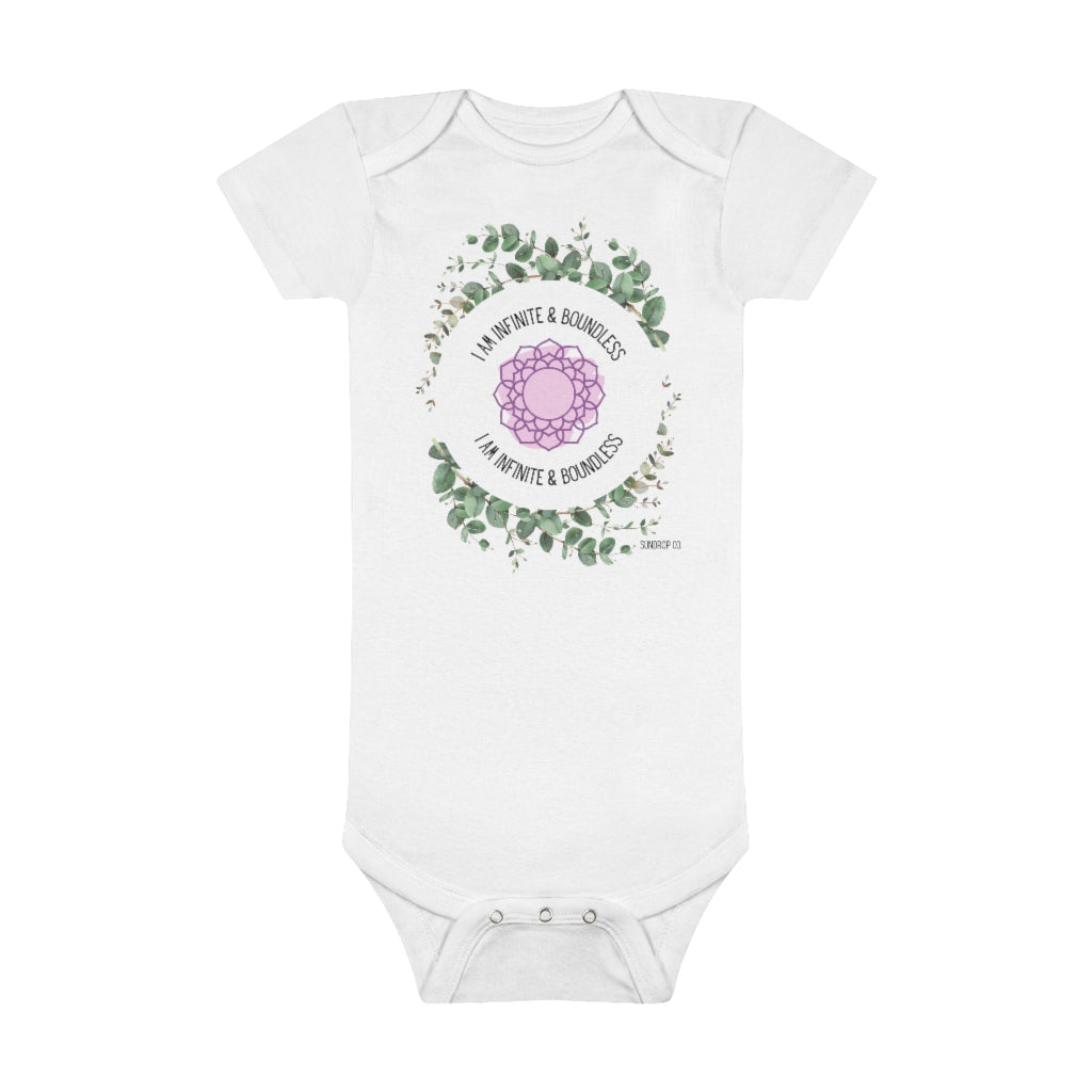 Crown Chakra Organic Baby Bodysuit