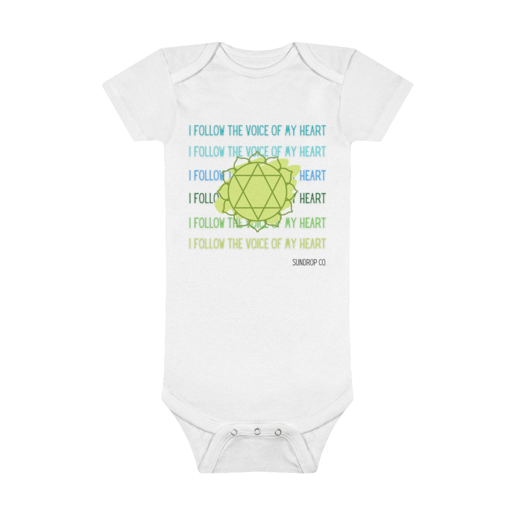 Heart Chakra Organic Baby Bodysuit